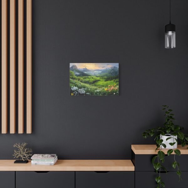 Mountain View with Wildflowers – Scenic Canvas Print for Home or Office - Image 4