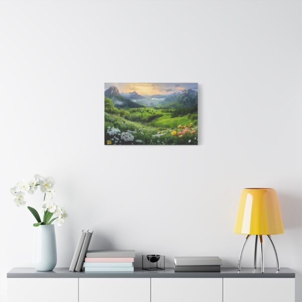Mountain View with Wildflowers – Scenic Canvas Print for Home or Office - Image 3