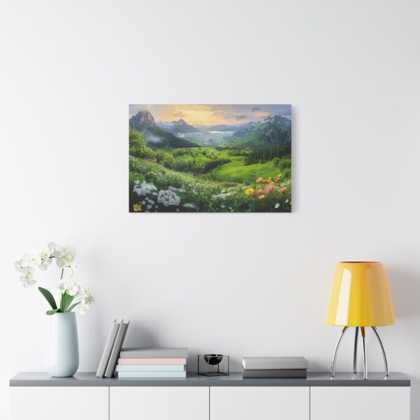 Mountain View with Wildflowers – Scenic Canvas Print for Home or Office - Image 7