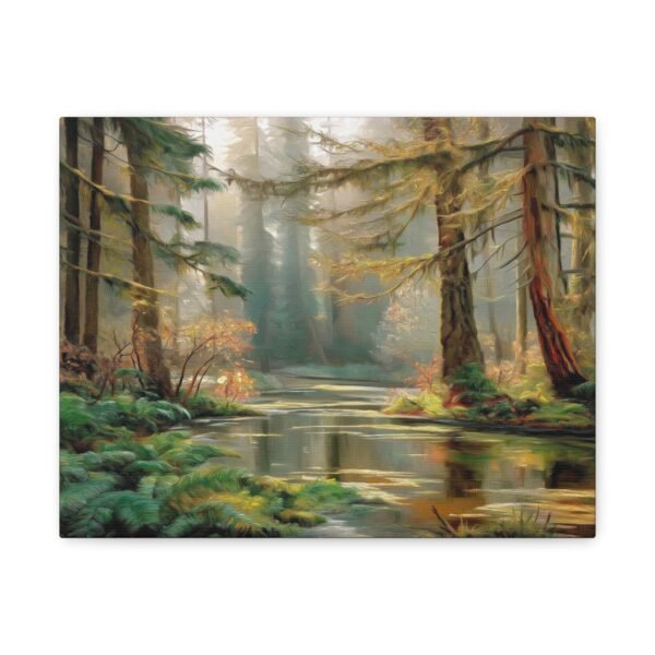 Serene Forest Canvas Wall Art, Nature Decor, Tranquil Home Accent, Wildlife Artwork, Gift for Nature Lovers