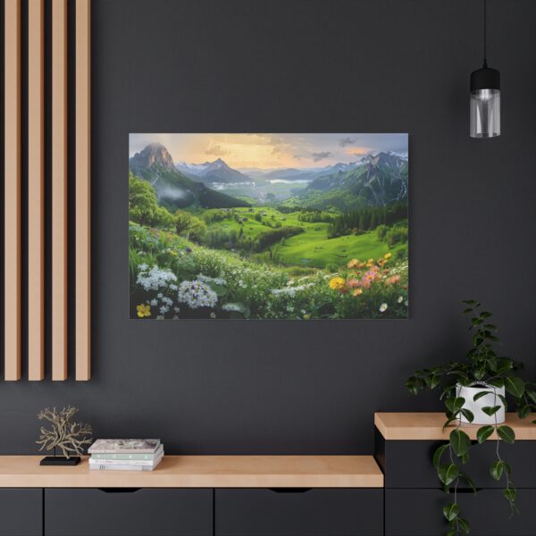 Mountain View with Wildflowers – Scenic Canvas Print for Home or Office - Image 16