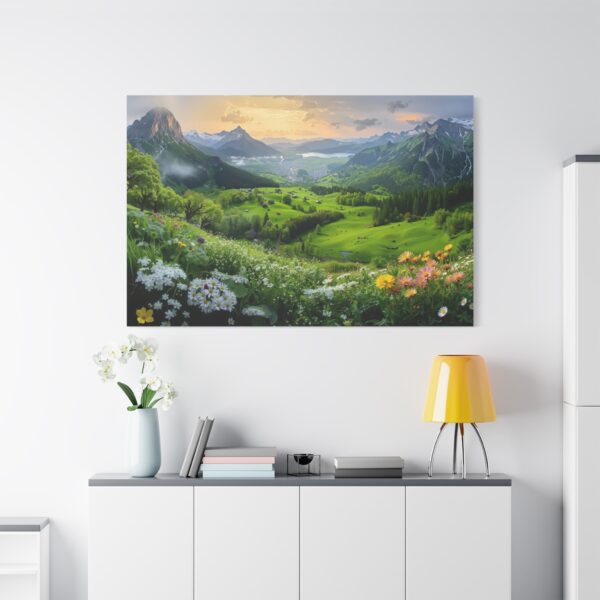 Mountain View with Wildflowers – Scenic Canvas Print for Home or Office - Image 19