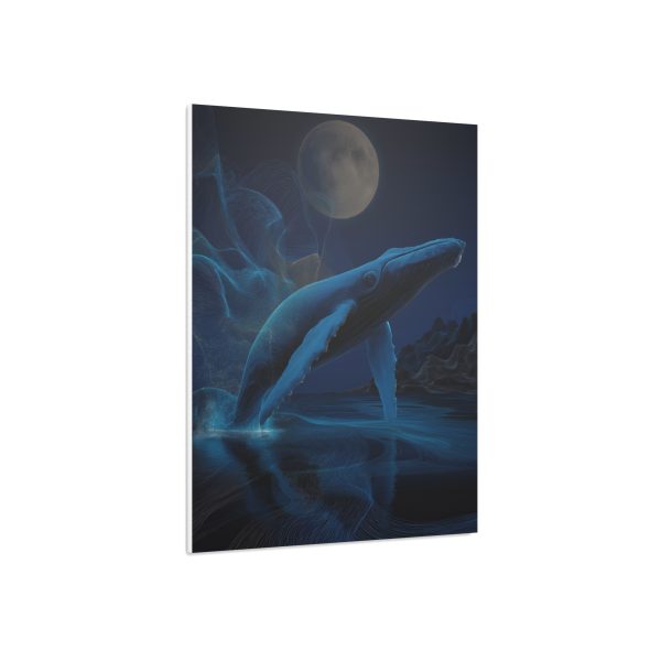 Mystical Whale Foam Board Art - Unique Wall Decor, Ocean Lover Gift, Nautical Theme, Home or Office Decoration, Nighttime Ocean Vibes - Image 2