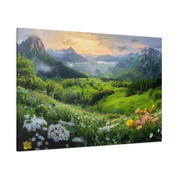 Mountain View with Wildflowers – Scenic Canvas Print for Home or Office - Image 14