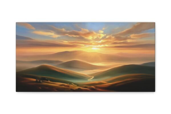 Landscape Canvas Wall Art, Home Decoration, Sunset Art Print, Nature Decor, Gift for Art Lovers, Wall Hanging