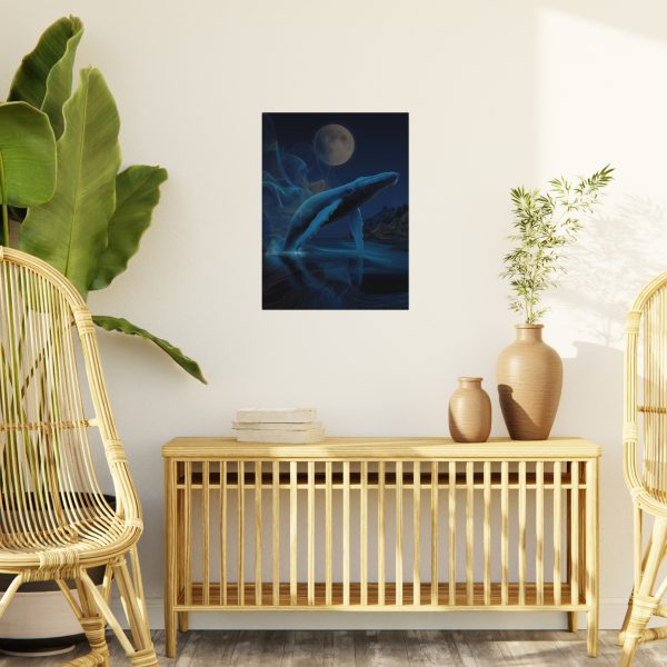 Mystical Whale Foam Board Art - Unique Wall Decor, Ocean Lover Gift, Nautical Theme, Home or Office Decoration, Nighttime Ocean Vibes - Image 5