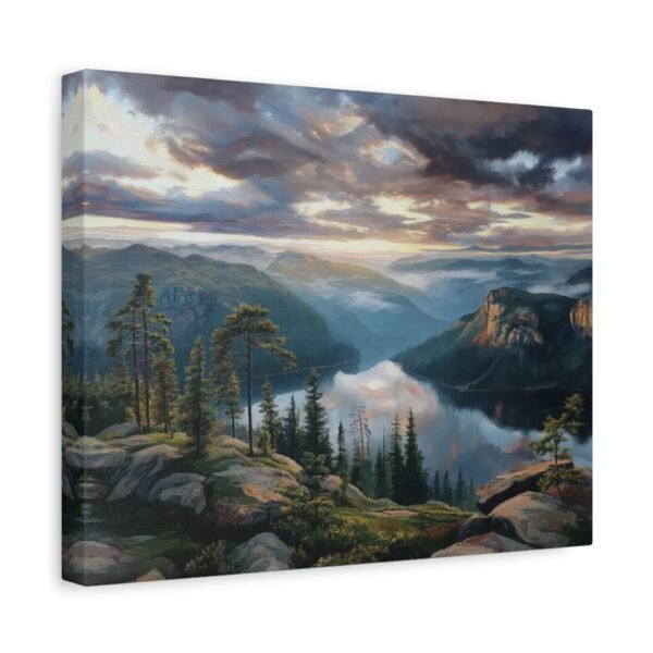Serene Landscape Canvas Wall Art, Nature Decor, Home Office Art, Artist Print, Christmas Gift, Rustic Wall Decor - Image 2