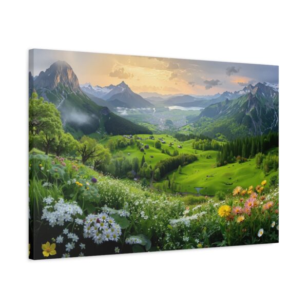Mountain View with Wildflowers – Scenic Canvas Print for Home or Office - Image 6