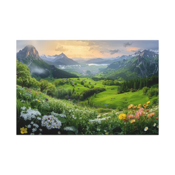 Mountain View with Wildflowers – Scenic Canvas Print for Home or Office - Image 13