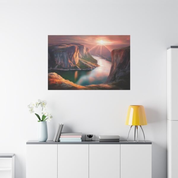 Stretched Canvas Wall Art, Mountain River Landscape, Nature Decor, Home Office Art, Gift for Nature Lovers, Stunning Wall Decor - Image 9