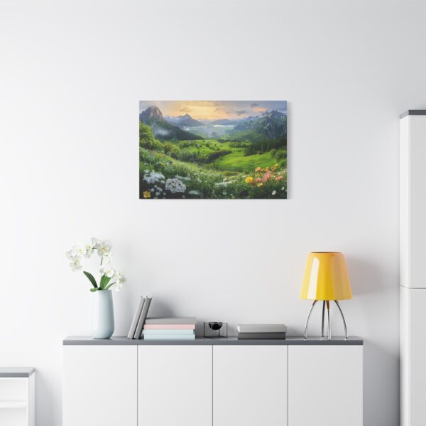 Mountain View with Wildflowers – Scenic Canvas Print for Home or Office - Image 11