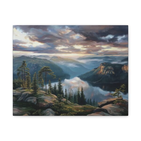Serene Landscape Canvas Wall Art, Nature Decor, Home Office Art, Artist Print, Christmas Gift, Rustic Wall Decor