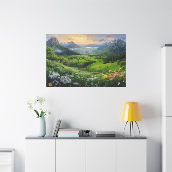 Mountain View with Wildflowers – Scenic Canvas Print for Home or Office - Image 15