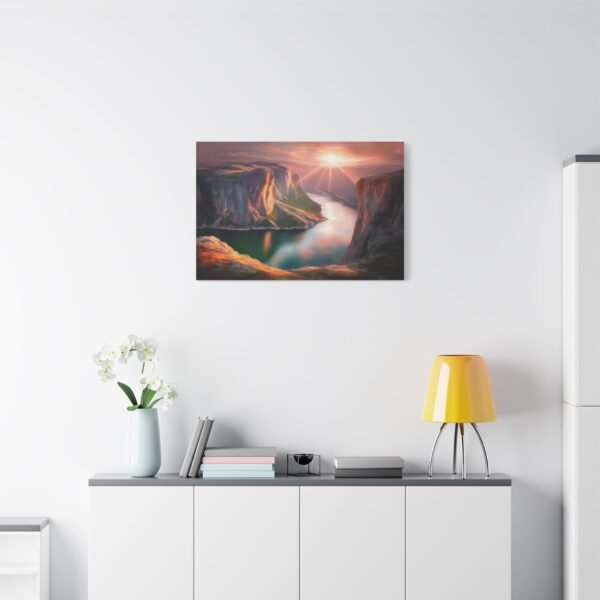 Stretched Canvas Wall Art, Mountain River Landscape, Nature Decor, Home Office Art, Gift for Nature Lovers, Stunning Wall Decor - Image 8