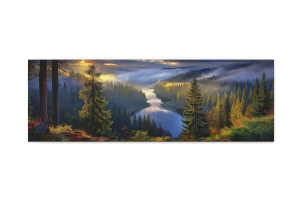 Stretched Canvas Wall Art, Forest Landscape, Home Decor, Gift for Nature Lovers, Living Room, Office Decoration
